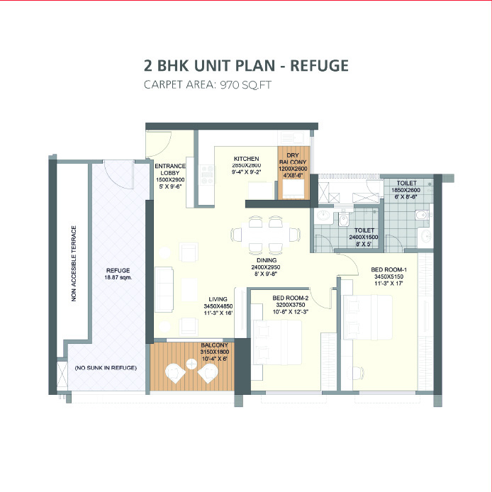 3 BHK Floor Plan